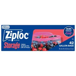 Ziploc Gallon Storage Bags for Food Preservation and Meal Prep - 42ct