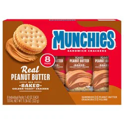 Fritos Frito Lay Munchies Sandwich Crackers, Peanut Butter, 8 Packs