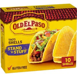 Old El Paso Gluten Free Vegan Stand 'n Stuff Yellow Corn Taco Shells - 4.7oz/10ct