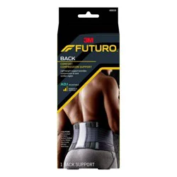 FUTURO Comfort Compression Back Support, Adjustable Deluxe Back Brace - 1pk