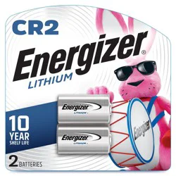 Energizer CR2 Batteries 2pk - Lithium Battery: Silver, 800mAh, 3V, Camera Device