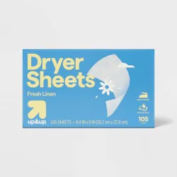 Fresh Linen Fabric Softener Dryer Sheets - 105ct - up&up™