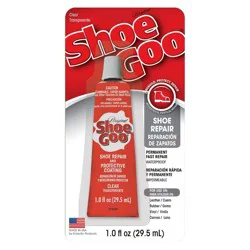 Eclectic 1oz Shoe Goo Glue: Water-Resistant Adhesive for Shoes, Dries Clear, Black, Glue