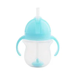 Munchkin Click Lock Weighted Straw Trainer Cup - 7oz - Blue