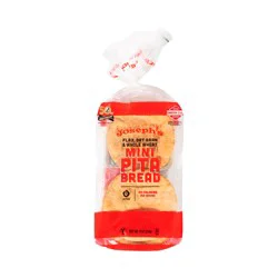 JOSEPHS Joseph's Flax, Oat Bran & Whole Wheat Mini Pita Bread, 8 Ct 8 Oz Bag