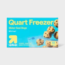 Slider Quart Freezer Bags - 40ct - up&up™
