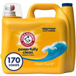 Arm & Hammer Clean Burst HE Liquid Laundry Detergent 170 Loads - 170 fl oz