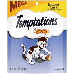 Temptations Indoor Care Crunchy Cat Treats with Chicken - 4.9oz