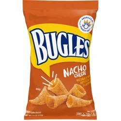 Bugles Nacho Cheese Flavor Crispy Corn Snacks, 7.5 Oz Value Size Bag