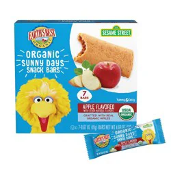 Earth's Best Organic Apple Toddler Snack Bars Sesame Street Sunny Days - 7ct