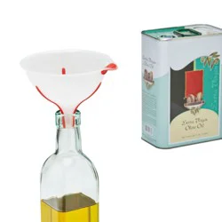 OXO 3pc Funnel Set Red: Plastic, Dishwasher-Safe, Kitchen Funnels for Bottles, Small & Versatile Use