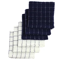 Fresh & Simple Dish Cloth, Navy/white, 6 Pack