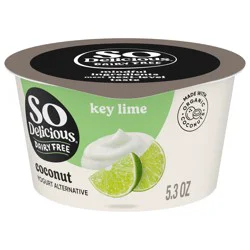So Delicious Dairy Free Coconut Milk Yogurt Alternative, Key Lime, Made With Organic Coconuts, Vegan, Gluten Free, Non-Gmo, Creamy Plant Based Yogurt Alternative, 5.3 Oz Container