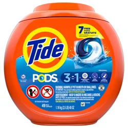 Tide Pods Laundry Detergent Pacs, Original Scent, 42 Count, Powerful 3-In-1 Clean In One Step, He Compatible