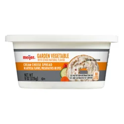 Meijer Cream Cheese Spread, Garden Vegetable, 8 Oz