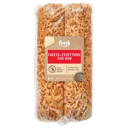 FRESH FROM MEIJER Four Cheese Everything Bread, 26.10 Oz, 4 Ct