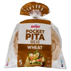 Meijer Wheat Pocket Pita Bread, 5 Count