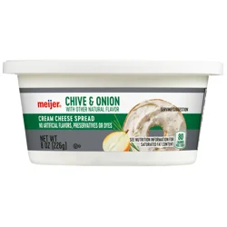 Meijer Cream Cheese Spread, Chive & Onion, 8 Oz