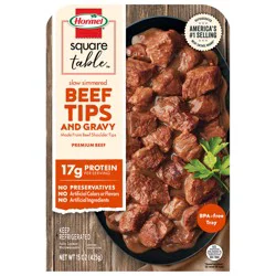 Hormel Square Table Slow Simmered Beef Tips & Gravy, 15 Oz