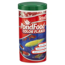 Tetra Pondfood Color Flakes Fish Food, 6 Oz