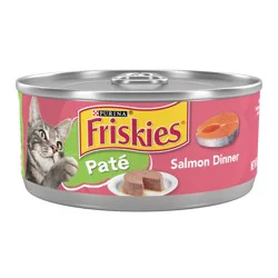 Purina Friskies Wet Cat Food Pate, Salmon Dinner - 5.5 Oz. Can