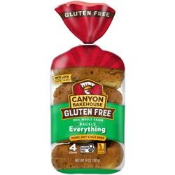 Canyon Bakehouse Gluten Free Everything Bagels - 14oz/4ct