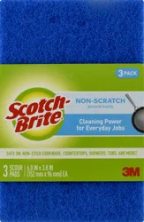 3M Scotch-Brite® Non-Scratch Scour Pads, 6 In. X 3 In., 3/pack