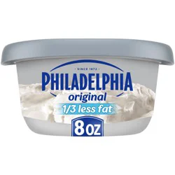 Kraft Philadelphia Reduced Fat Cream Cheese Spread, 8 Oz Tub