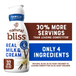 COFFEE MATE Natural Bliss Vanilla Flavored Creamer, Gluten Free Creamer, Iced, Hot Coffee 32 Fl Oz