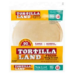 Tortillaland® Uncooked Flour Tortillas, Soft Taco Size (12 Count)