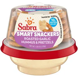 Sabra Roasted Garlic Hummus With Pretzels Snacker - 4.56oz