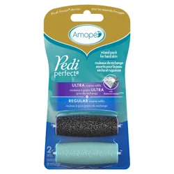 AMOPE Amopé Pedi Perfect Ultra & Regular Coarse Refills With Diamond Crystals, 2 Count