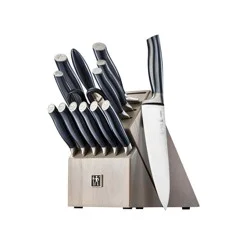 Henckels Forged Graphite 15pc Knife Block Set: Stainless Steel Kitchen Knives, Dishwasher-Safe, Lifetime Warranty
