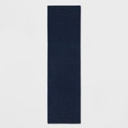 2'x7' Washable Solid Machine Tufted Runner Rug Blue - Threshold™