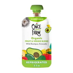 Once Upon a Farm Wild Rumpus Avocado, Pineapple Banana Organic Kids' Snack - 3.2oz Pouch