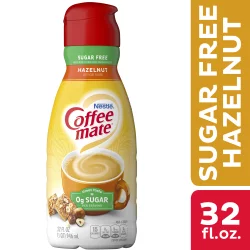 Coffee Mate Hazelnut Flavored Coffee Creamer, Zero Sugar, Gluten-Free, 63 Servings 32 Fl Oz