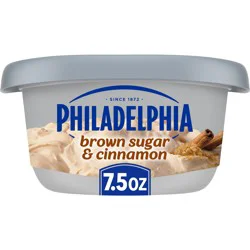 Kraft Philadelphia Brown Sugar & Cinnamon Cream Cheese Spread, 7.5 Oz Tub