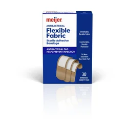 Meijer Fabric Antibacterial Bandage Assortment, 30 Ct