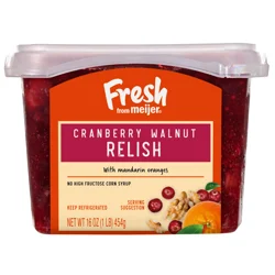 Fresh From Meijer Cranberry Walnut Relish, 16 Oz.