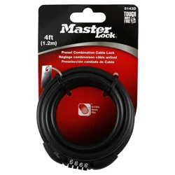 Master Lock 5/16in Combination Cable Lock, 4 Ft