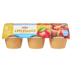 Meijer Unsweetened Applesauce, 6 Pack