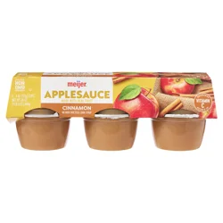 Meijer Cinnamon Applesauce, 6 Pack