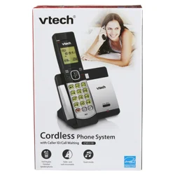 Vtech Cs5119 Dect 6.0 Cordless Phone With Caller Id And Handset Speakerphone, Silver/black With 1 Handset