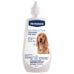 Petarmor Ear Mite & Tick Treatment For Dogs, 3 Oz