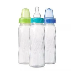 Evenflo Feeding Classic Clear Plastic Baby Bottles - 8oz/3pk