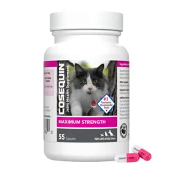 Nutramax Cosequin For Cats Joint Health Supplement, For All Breeds And Sizes, Sprinkle Capsules, 55 Count