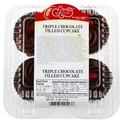 ARNIES Arnie's Bakery Triple Chocolate Filled Gourmet Cupcakes, 11 Oz