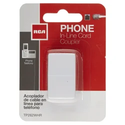 Rca Phone Cord Coupler- White