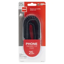 Rca 25' Handset Coil Cord- Black
