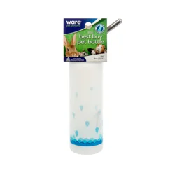 CRITTER WARE Crystal Clear Small Animal Watering Bottle, 8 Oz